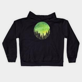 Watercolor Wilderness Tree Design Kids Hoodie